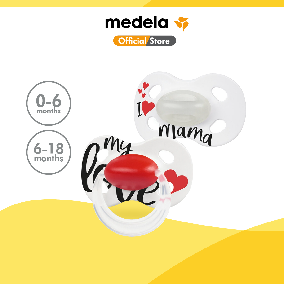 MEDELA Baby Pacifier, Night Signature Duo