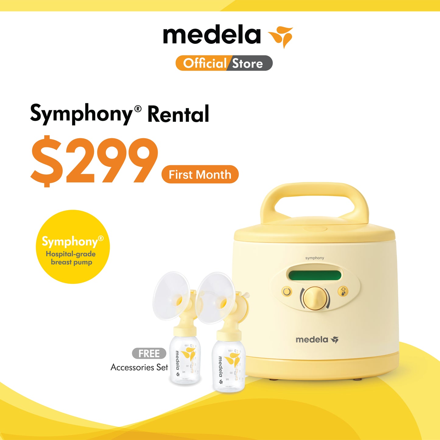 MEDELA Hospital Grade Symphony Breast Pump - First Month Rental Plan