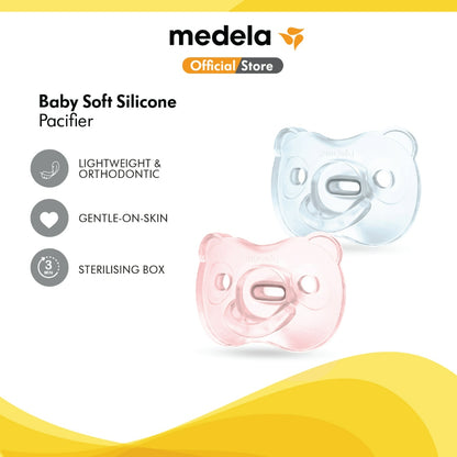 Baby Pacifier, Soft Silicone Girl and Boy Duo