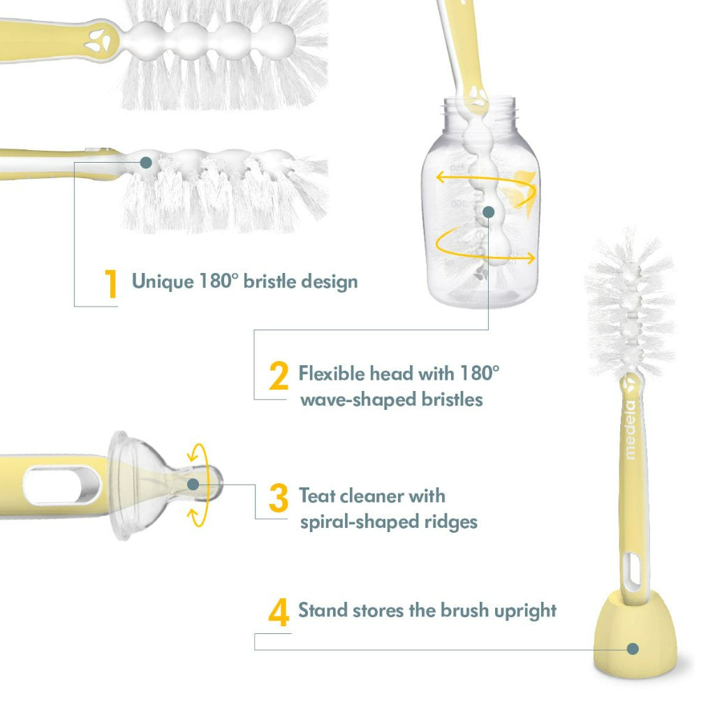 Quick Clean™ Bottle Brush with stand